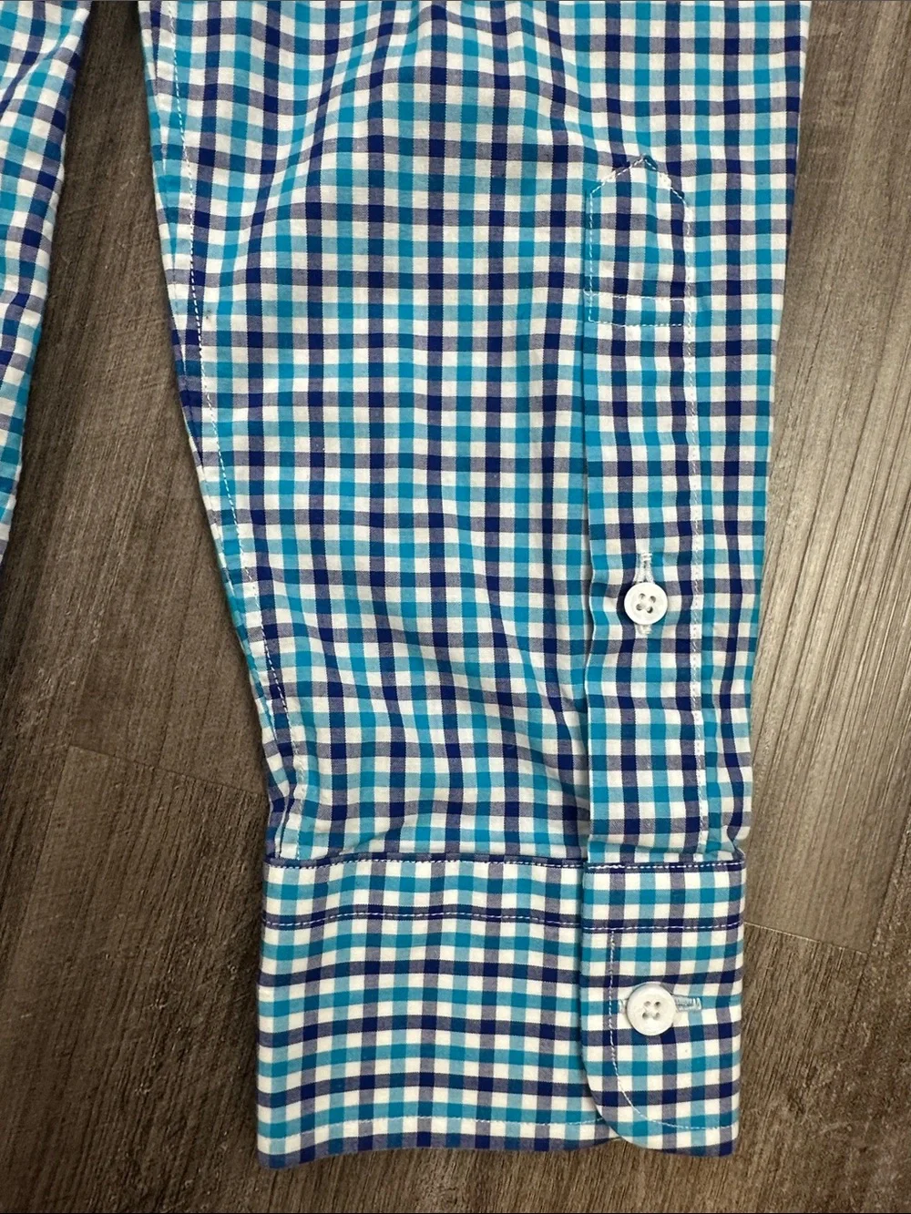 M Tailor Checkered Long Sleeve Button Down - Medium